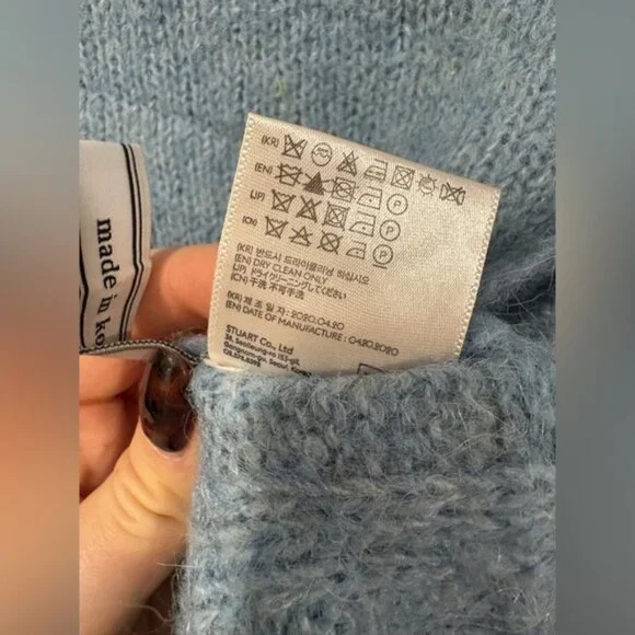 ANDERSSON BELL Roya Alpaca Puff Sleeve Sweater - Sky Blue - Picture 9 of 13